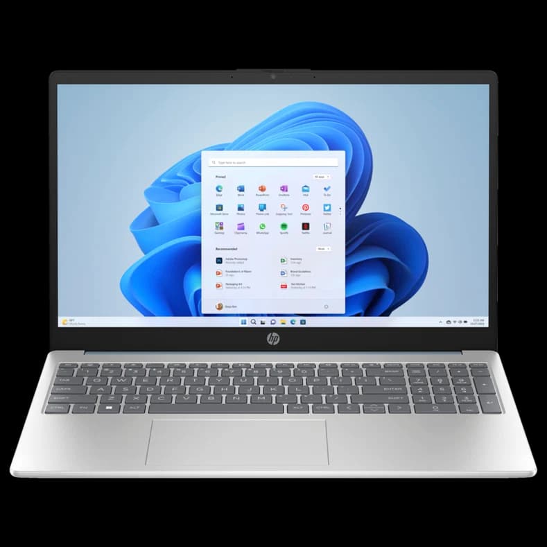 HP - 15" Windows 11 Home, 15.6", AMD Ryzen™ 5, 8GB RAM, 256GB SSD, FHD, Moonlight blue | 8D0E3EA