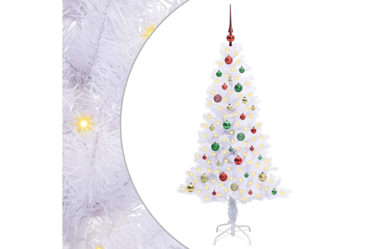 Vidaxl Artificial Christmas Tree With Stand White 150 Cm Pvc And Steel
