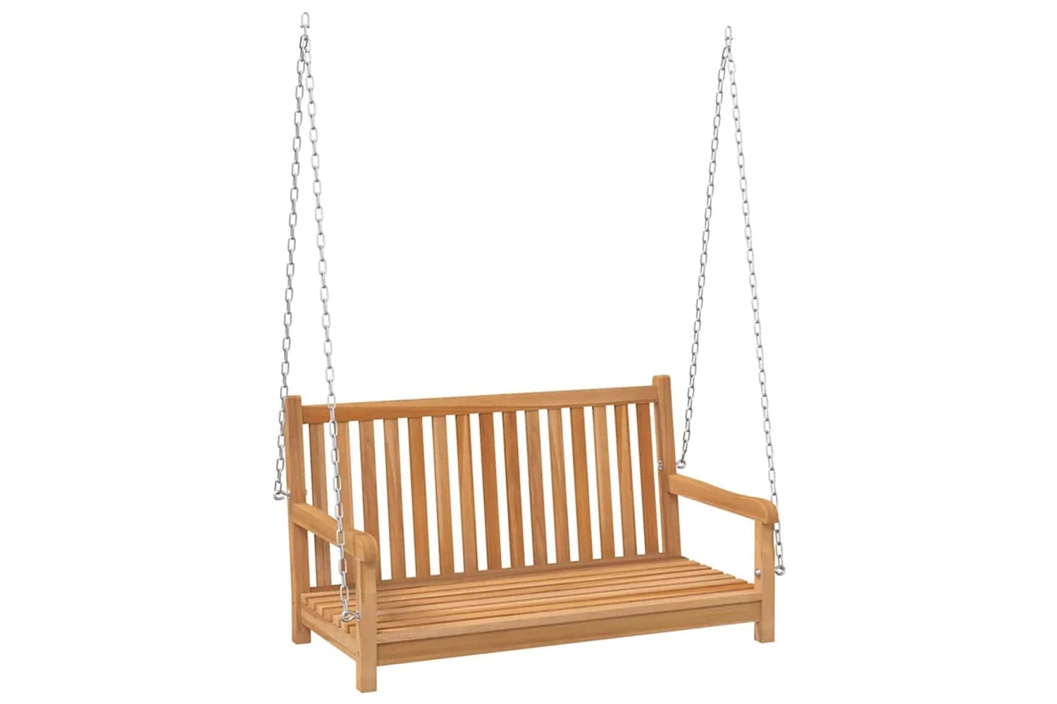 vidaXL 316628 Swing Bench Solid Teak Wood 114x60x64cm