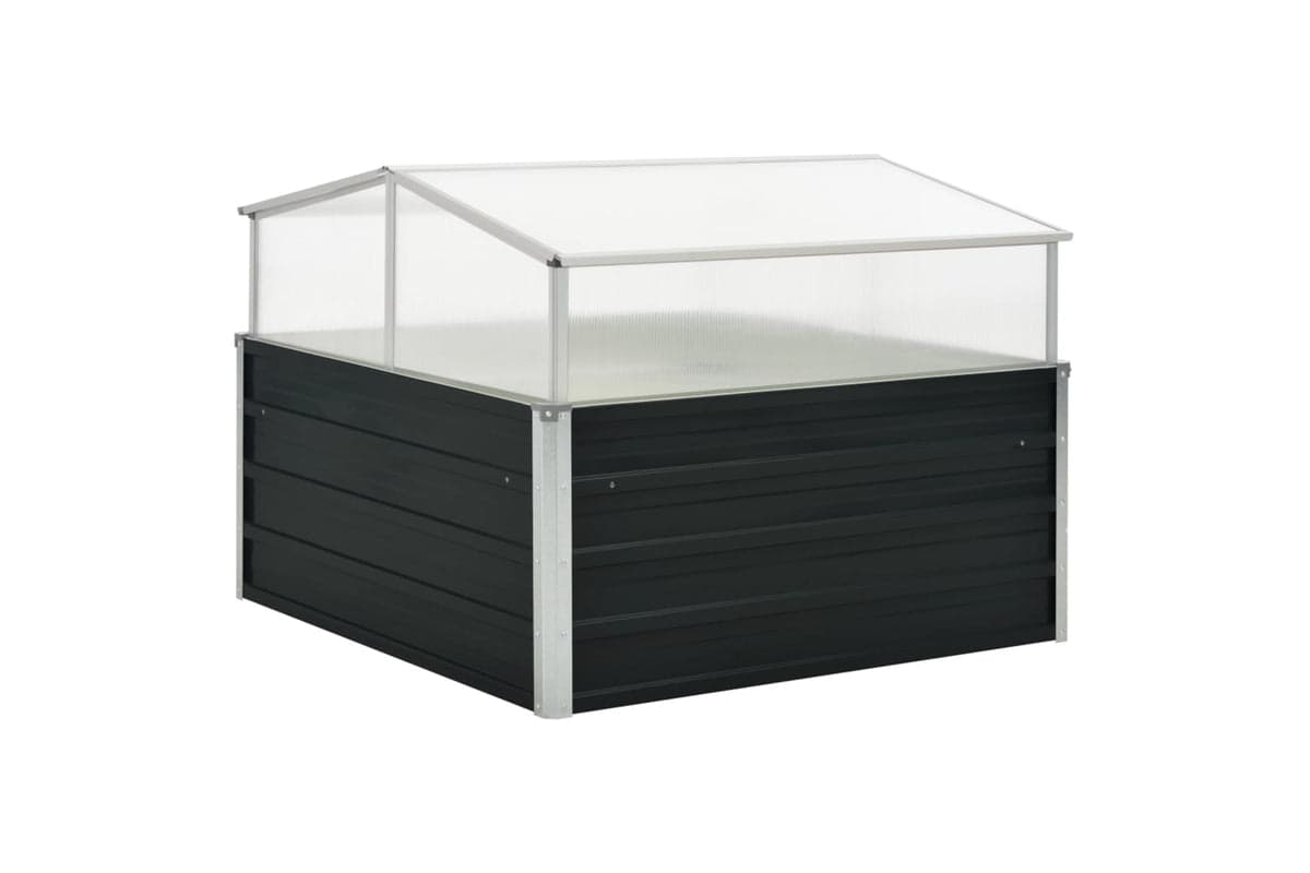 Vidaxl Greenhouse Anthracite 100x100x77 Cm Galvanised Steel