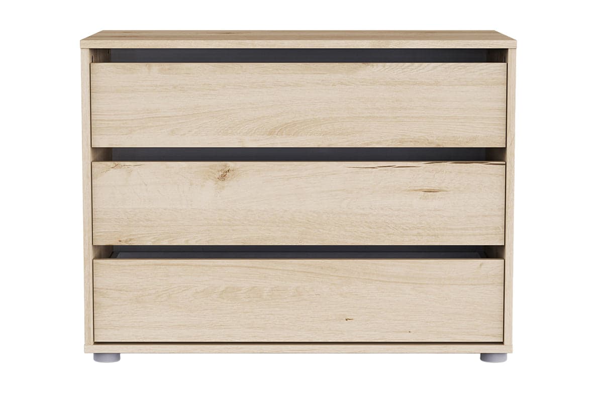 Blokty Chest of Drawer 60 cm | 3 Drawer | Oak Effect