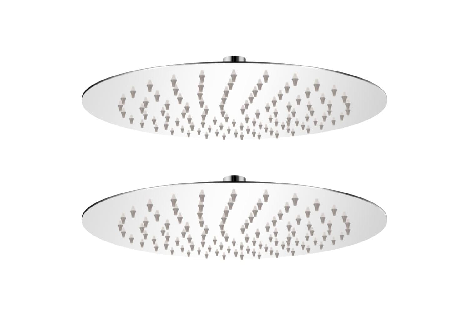 vidaXL 275935 Rain Shower Head 2 Pcs Stainless Steel ÃƒÂƒÃ‚Â˜ 25cm