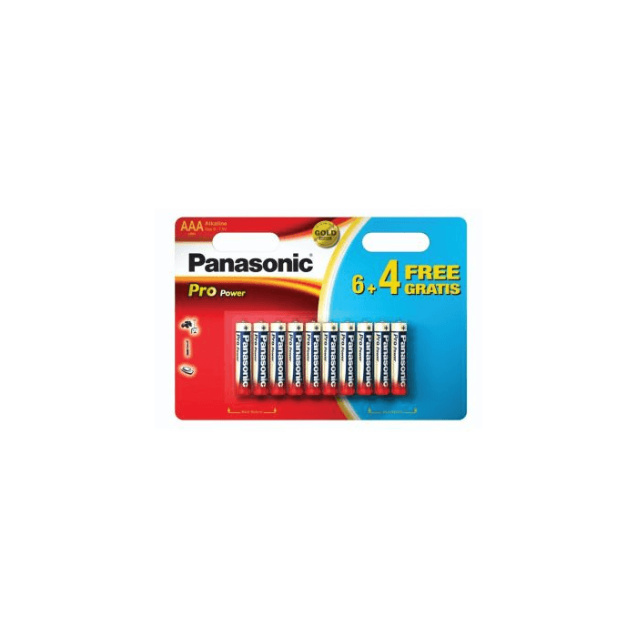Panasonioc PANAAXT64, Pro Power AA Batteries 6+4 Free - 10 Pack