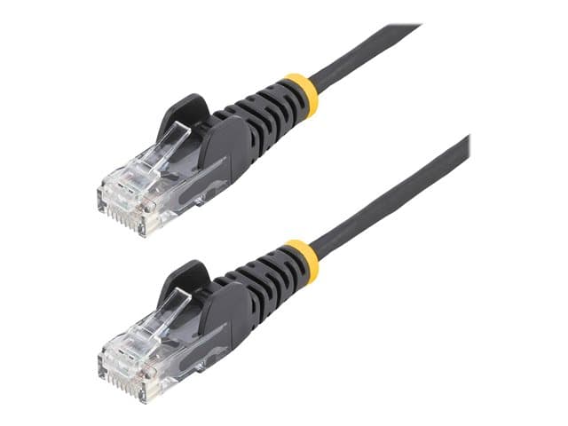 STARTECH.COM - Startech 3m Slim LSZH CAT6 Ethernet Cable, 10 Gigabit Snagless RJ45 100W PoE Patch Cord, CAT 6 10GbE UTP Network Cable w/Strain Relief, Black, ETL, Low Smoke Zero Halogen - Category 6 - 28AWG (N6PAT300CMBKS) - patch cable - 3 m - black