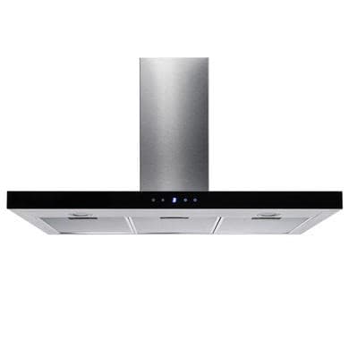 electriQ 90cm Slimline Touch Control Cooker Hood - Stainless Steel