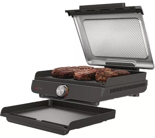 NINJA Sizzle GR101UK Indoor Grill & Flat Plate - Grey