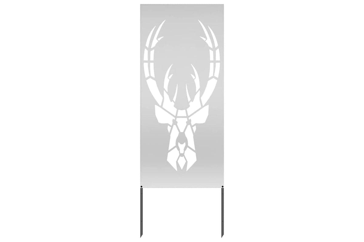 Garden Privacy Screen Silver 50 X140cm Galvanised Steel