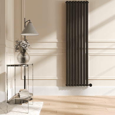 Russet Vertical Smart Electric Radiator with Wi-Fi Thermostat - 2400W - H1800xW472 - Bathroom Safe