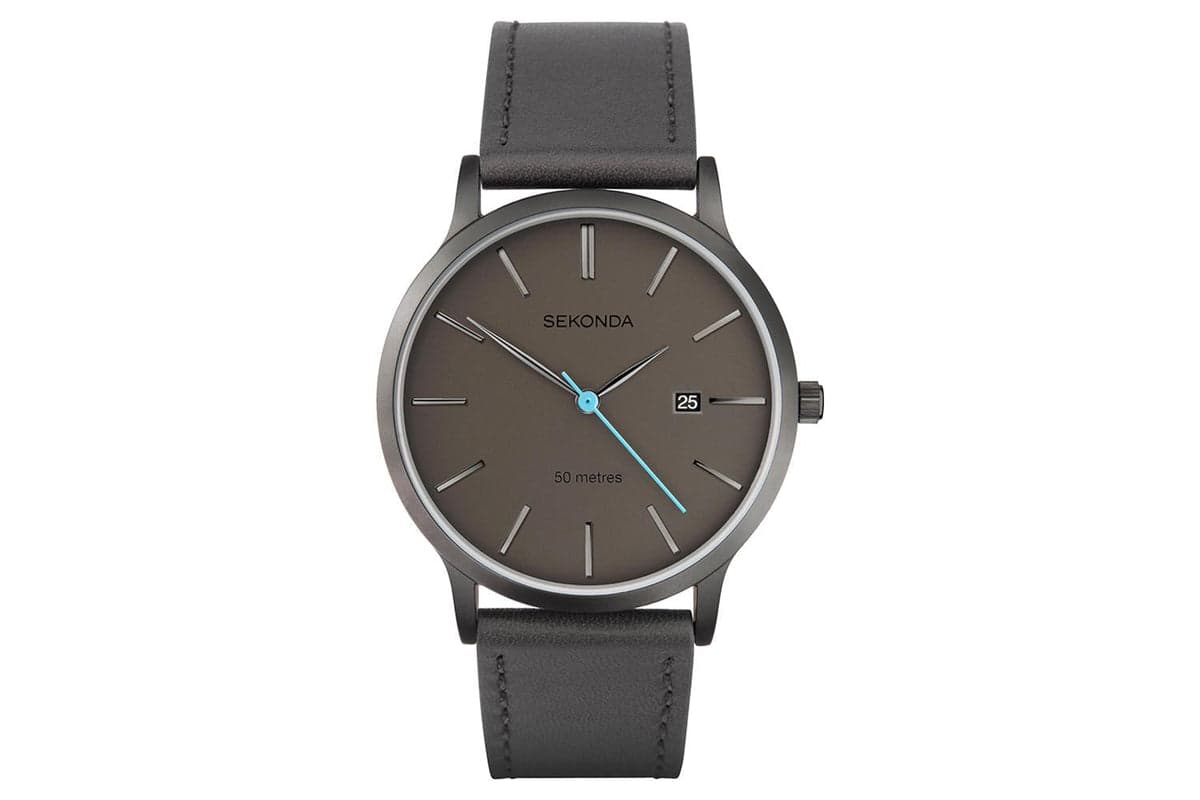 Sekonda Bergen Mens Leather Upper Strap Watch | Black