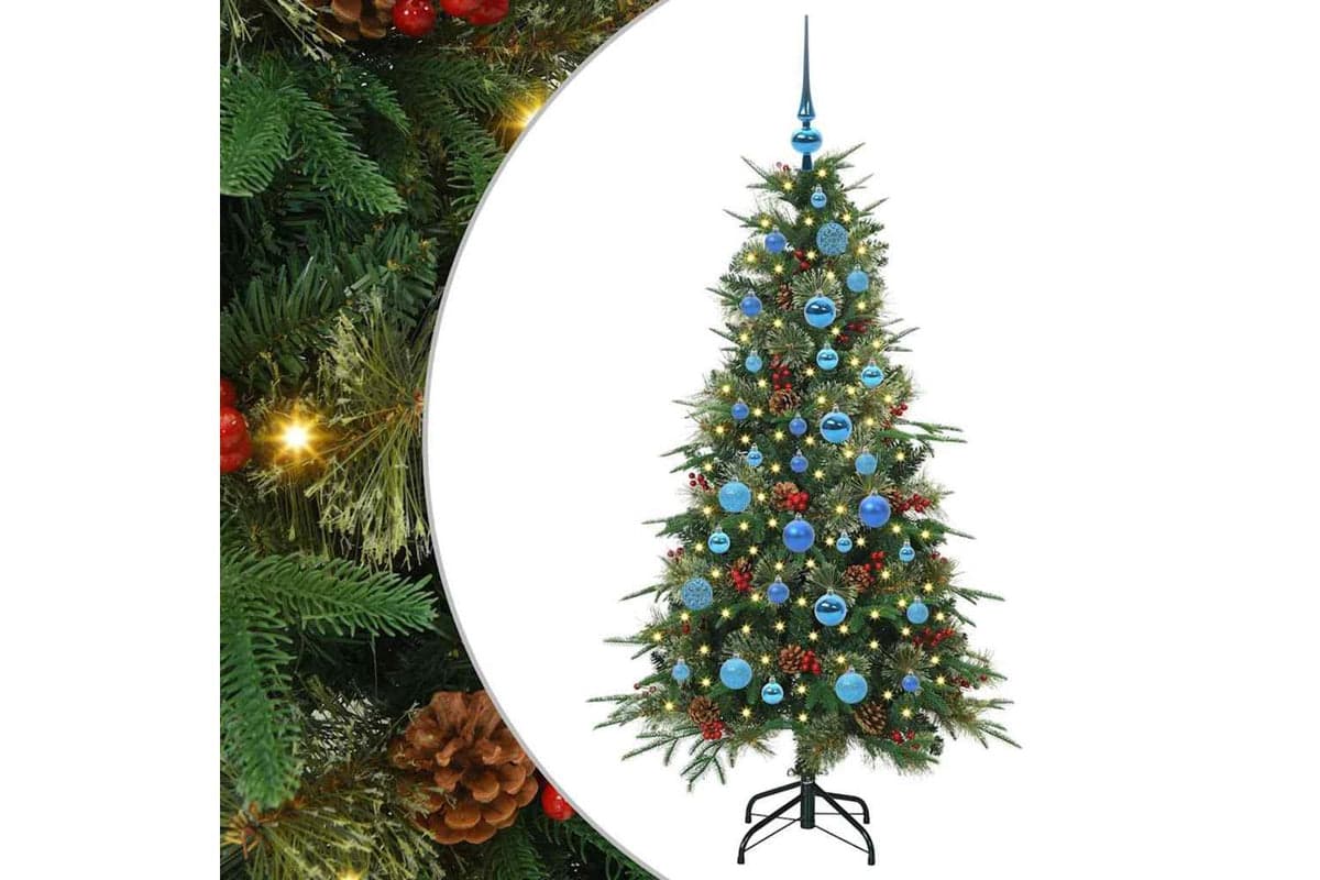 Vidaxl Artificial Hinged Christmas Tree Green 150 Cm Pe And Pvc
