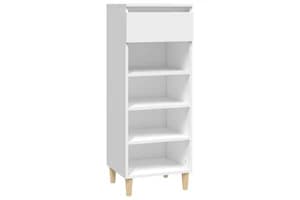 vidaXL 819772 Shoe Cabinet White 40x36x105cm Engineered Wood