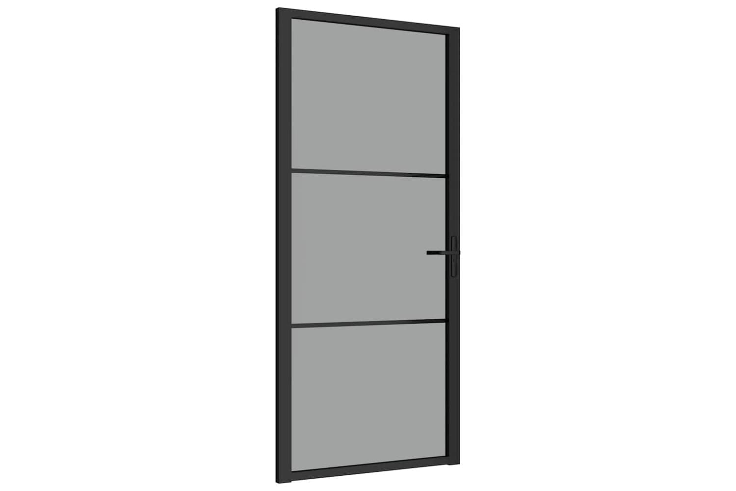 vidaXL 350562 Interior Door 93x201.5cm Black Esg Glass And Aluminium