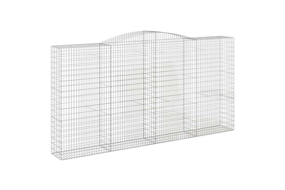 vidaXL 153540 Arched Gabion Basket 400x50x200/220cm Galvanised Iron
