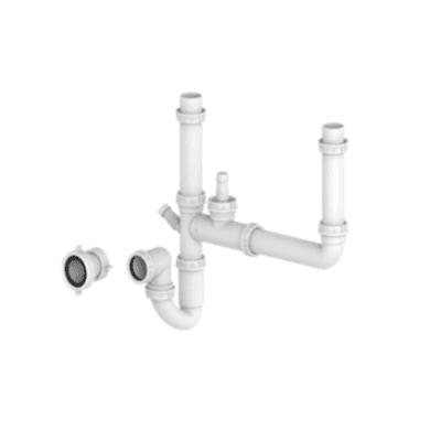ONLY OPENED - Double Bowl Plumbing Kit
