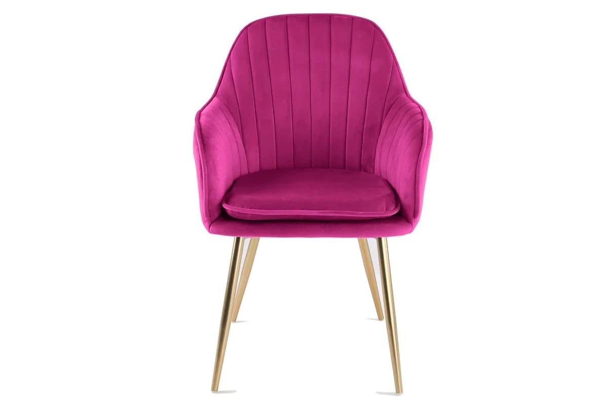 Genesis Muse Accent Chair | Velvet Fabric | Fuchsia Pink