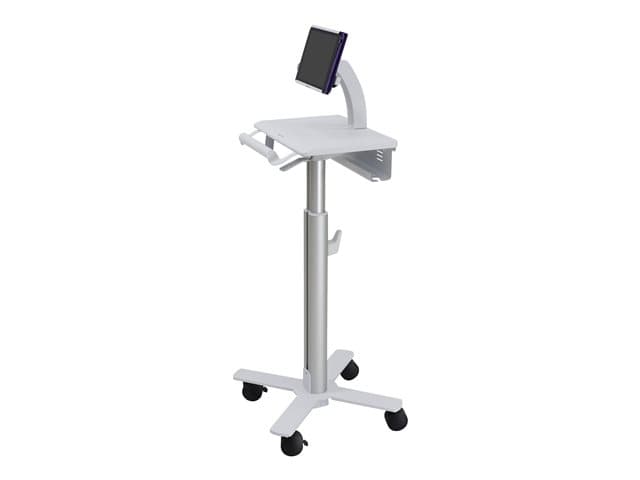 ERGOTRON - StyleView Tablet Cart, SV10 - Cart for tablet / keyboard - medical - metal - white, aluminium - screen size: up to 12"