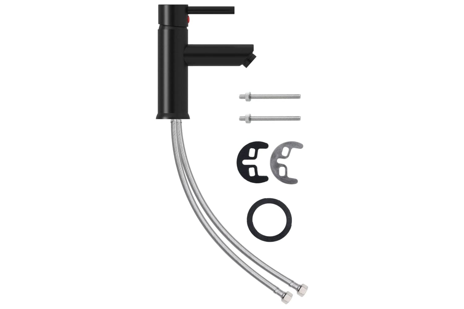 vidaXL 149066 Bathroom Basin Faucet Black 130x176mm