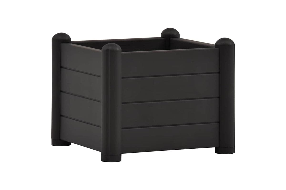 vidaXL 313973 Garden Raised Bed Pp Anthracite 43x43x35cm
