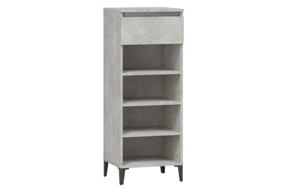 vidaXL 819784 Shoe Rack Concrete Grey 40x36x105cm Engineered Wood