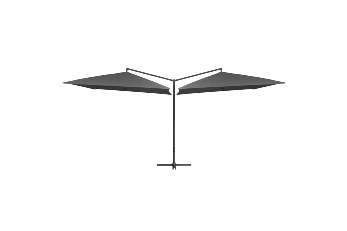 vidaXL 47322 Double Parasol With Steel Pole 250x250cm Anthracite
