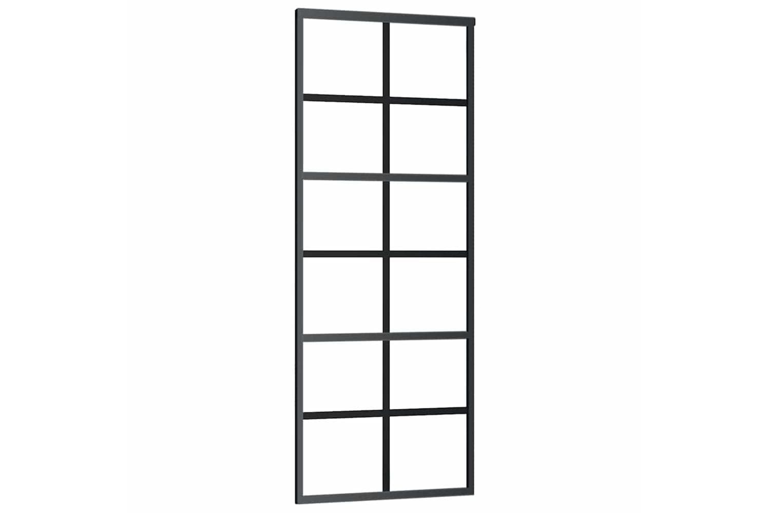 vidaXL 151017 Sliding Door Esg Glass And Aluminium 76x205cm Black