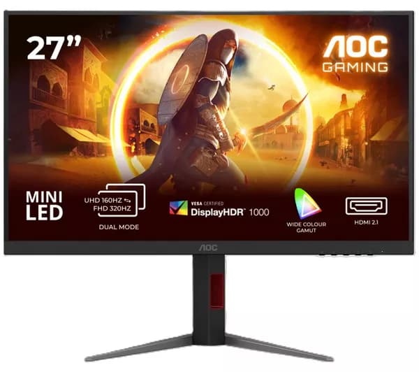 AOC U27G4XM 4K Ultra HD 27" Fast IPS Dual-Mode Gaming Monitor - Black