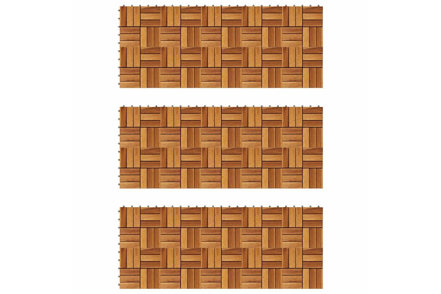 vidaXL 271793 Decking Tiles 30 X 30cm Acacia S