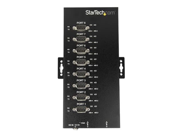 Startech 8 Port Serial Hub USB to RS232/RS485/RS422 Adapter, Industrial USB 2.0 to DB9 Serial Converter Hub, IP30 Rated, Din Rail Mountable Metal Seri
