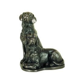 Labrador Pair Bronze Ornament