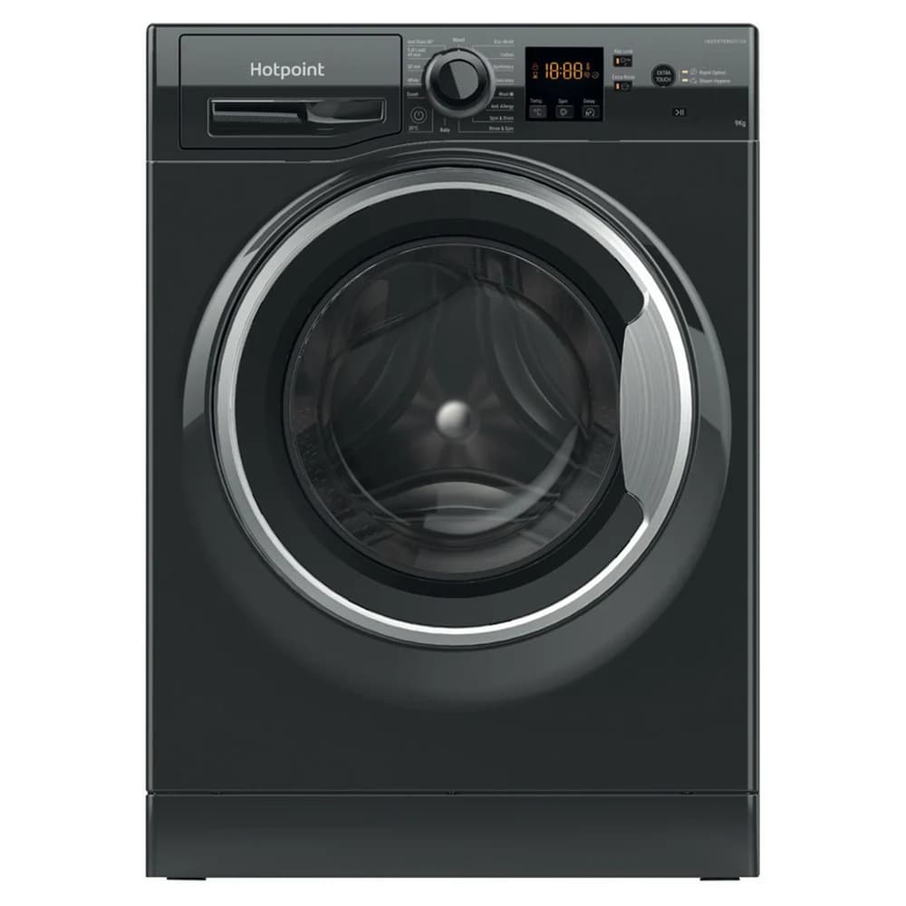 Hotpoint 9KG 1400RPM Freestanding Washing Machine - Black | HNR9W64BSIRE