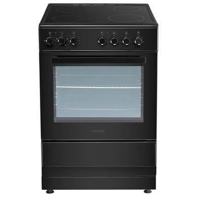 Refurbished electriQ EQEC60B1CERAMIC 60cm Single Oven Cooker with Ceramic Hob Black