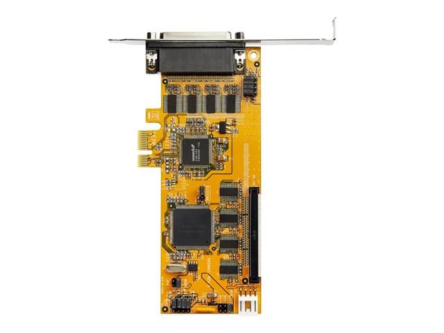 STARTECH.COM - Startech 8-Port PCI Express RS232 Serial Adapter Card, PCIe RS232 Serial Card, 16C1050 UART, Low Profile Serial DB9 Controller/Expansion Card, 15kV ESD Protection, Windows/Linux - Full Profile Bracket Incl - Serial adapter - PCIe low profile - RS-232 x 8