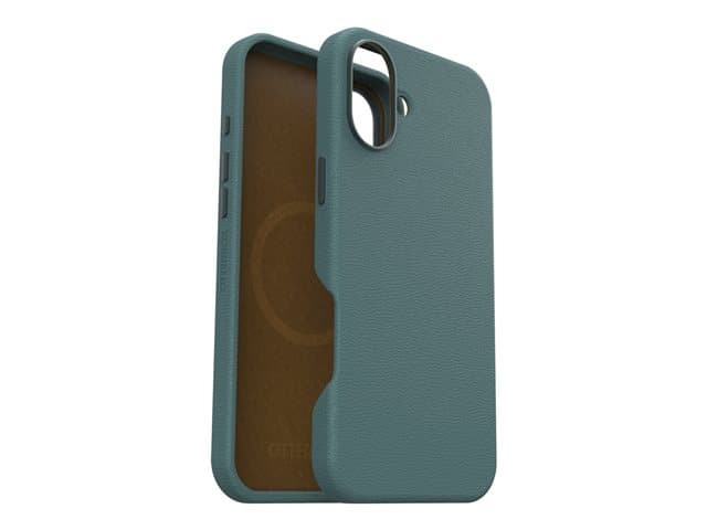 OTTERBOX - Symmetry Series - Back cover for mobile phone - MagSafe compatibility - cactus leather, polyurethane - sagebrush (green) - for Apple iPhone 16 Plus