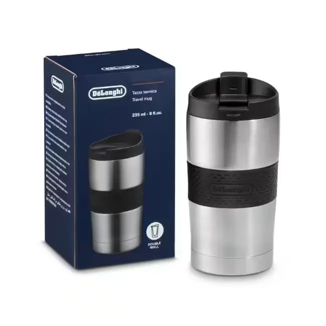Delonghi Double Wall Stainless Steel Travel Mug | 235ml | DLSC074