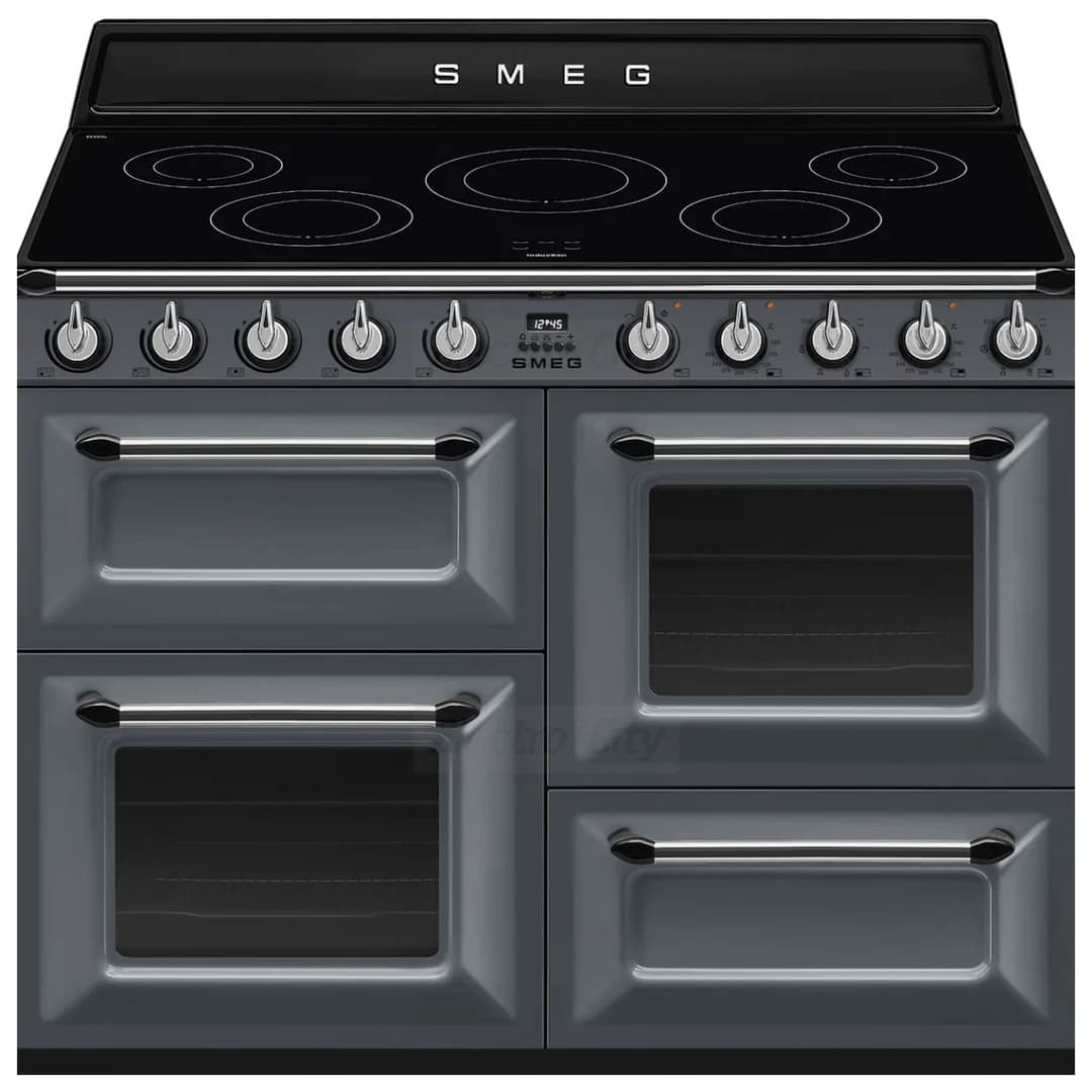 Smeg Victoria 110cm Induction Triple Oven Electric Range Cooker | Slate Grey