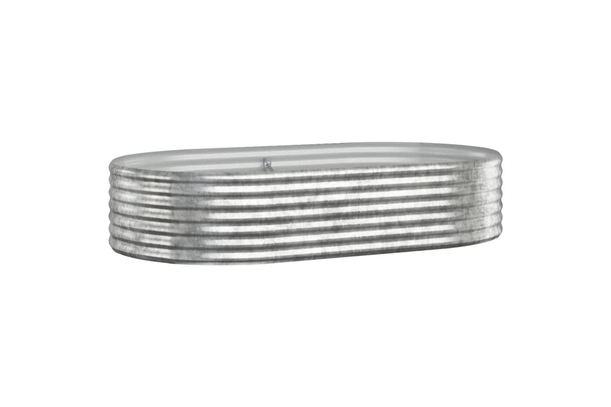 vidaXL 318992 Garden Raised Bed Powder-coated Steel 175x100x36cm Silver