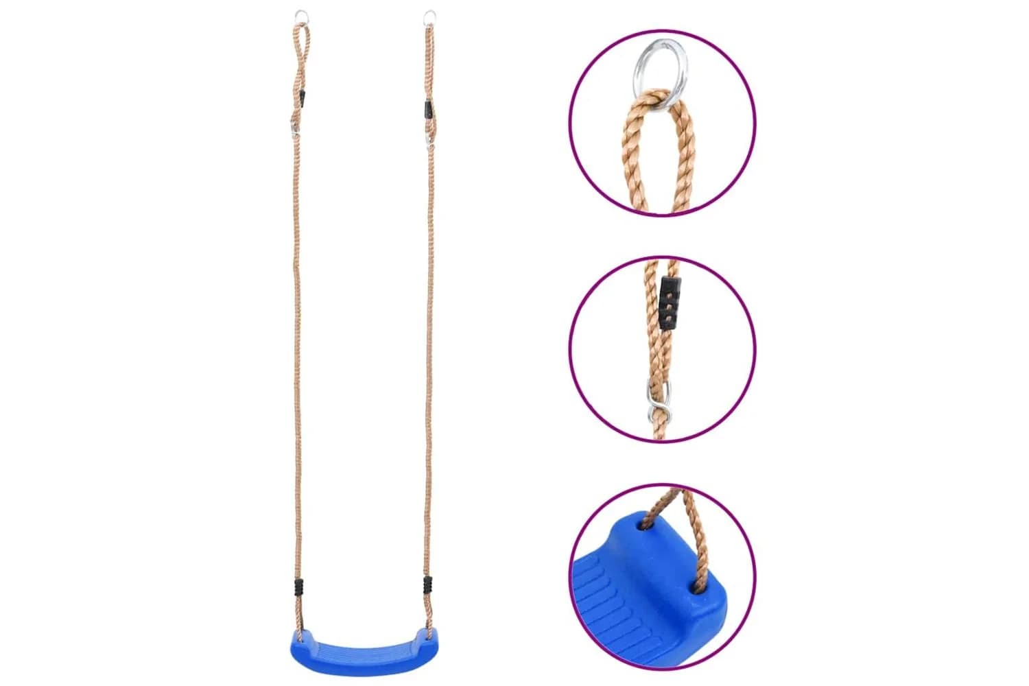 Vidaxl Swing Seat For Children Blue