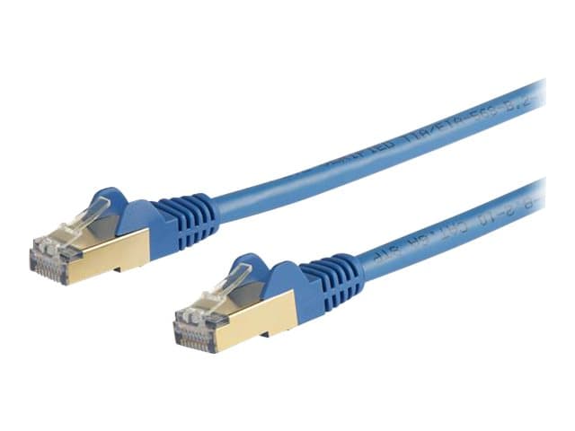 STARTECH.COM - Startech 7m CAT6A Ethernet Cable, 10 Gigabit Shielded Snagless RJ45 100W PoE Patch Cord, CAT 6A 10GbE STP Network Cable w/Strain Relief, Blue, UL Certified Wiring/TIA - Category 6A - 26AWG (6ASPAT7MBL) - patch cable - 7 m - blue