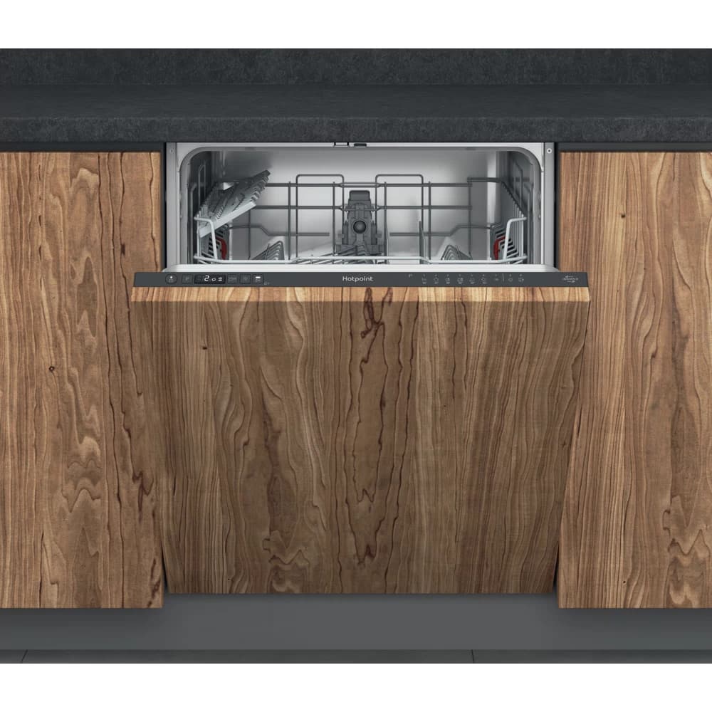 Hotpoint Built In Full Size Dishwasher - Black | H2IHD526BUK