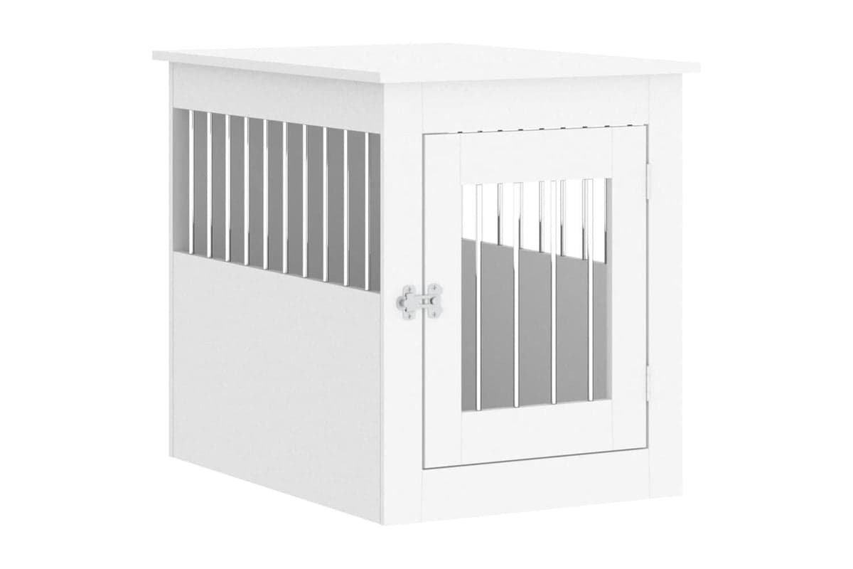 Dog Crate Furniture White 55x75x65 Cm Engineered Wood