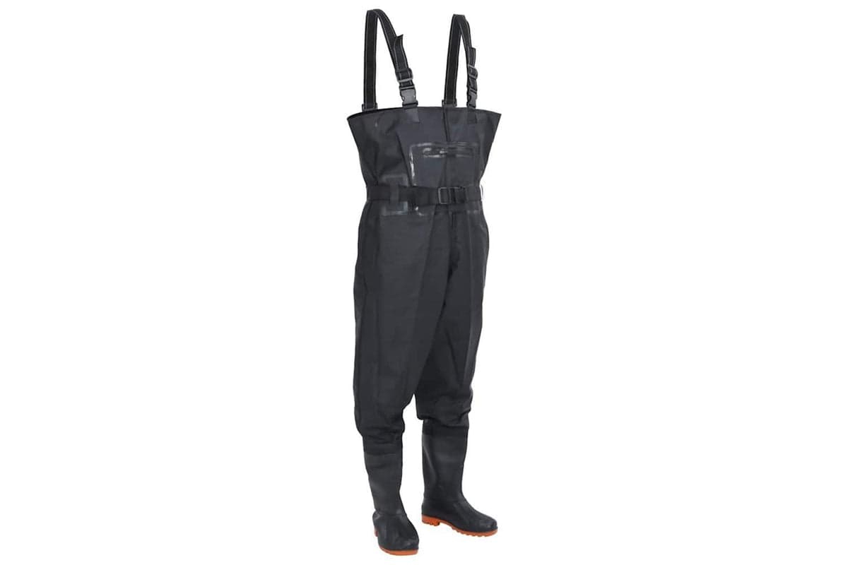 Vidaxl Chest Waders With Boots And Belt Black Size 42