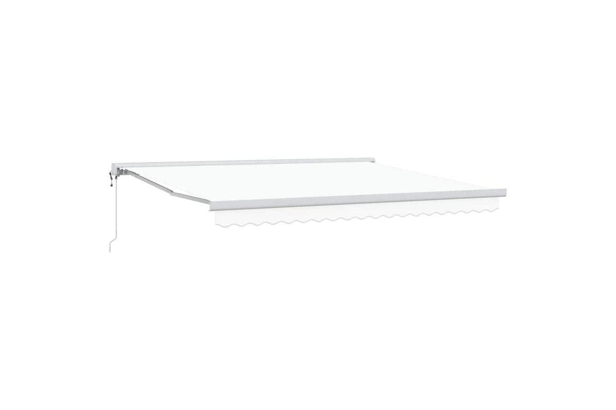 Vidaxl Retractable Awning White 400 X 300 Cm Fabric And Metal