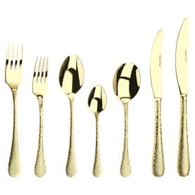 Champagne Avalon Cutlery Set, 60-Piece