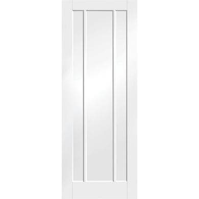 Internal White Primed 3-Panel FD30 Fire Door - 2040 x 626 x 44mm - Worcester - XL Joinery