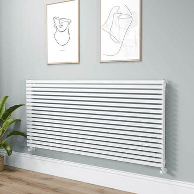 Ravello Linea White Square Designer Radiator 810x1800mm Single Panel 6570 BTU - Horizontal Bars