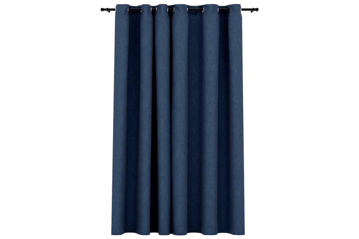 Vidaxl Linen-look Blackout Curtains With Grommets Blue 290x245cm