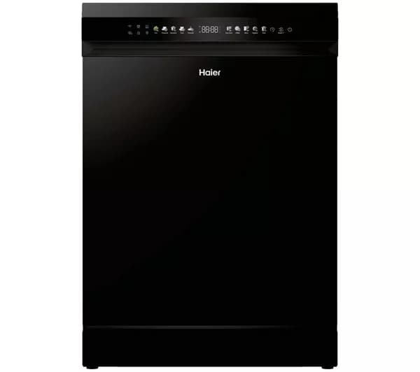 HAIER XF 6C4F1B-80 Full-size WiFi-enabled Dishwasher - Black Steel