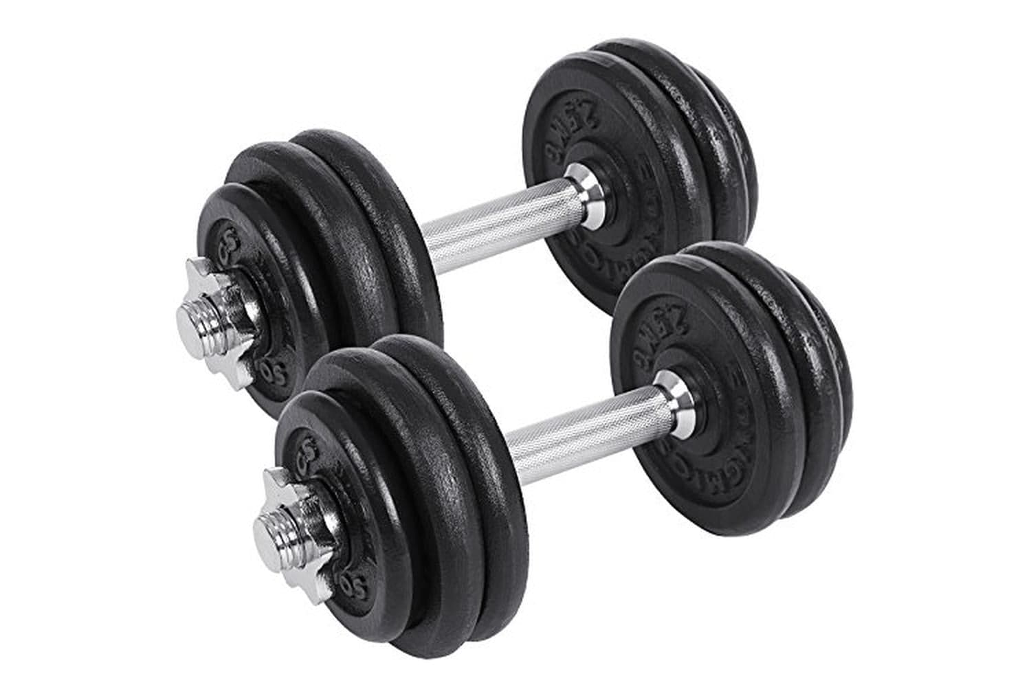Songmics Set Of 2 Cast Iron Dumbbells | Adjustable Weights | 2 X 15 Kg