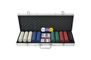 Vidaxl 80180 Poker Set With 500 Chips Aluminium