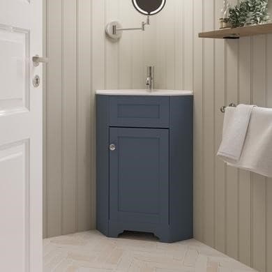 Baxenden 580mm Corner Freestanding Cloakroom Vanity Unit